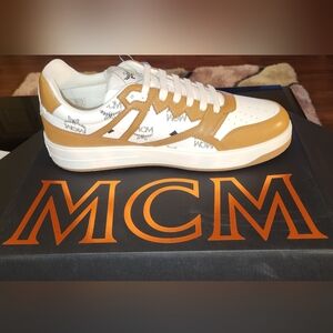 NEW - MEN'S AUTHENTIC MCM NEO TERRAIN LO VISETOS LEATHER SNEAKERS (Size 46 EU)